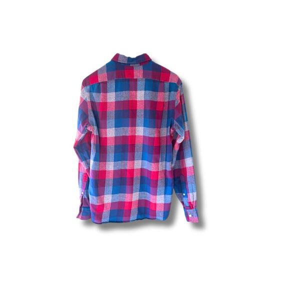 J. Crew Men Button Down Slim Flannel Shirt Size M Long Sleeve Casual - Picture 2 of 7